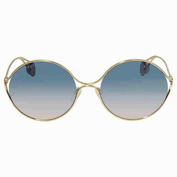 NEW Gucci Gold Round Women\'s Sunglasses